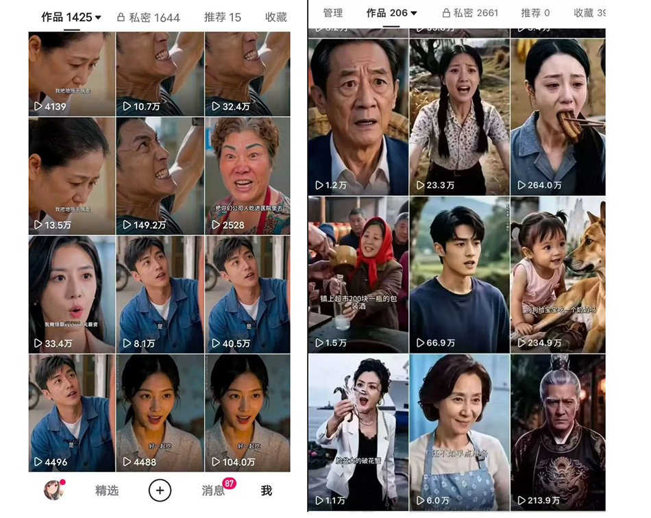 快手账号作品页